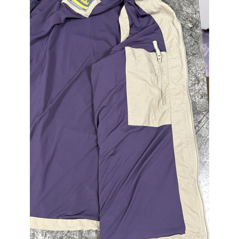 Cabela's Womens Full Zip Nylon Outerwear Vest Adjustable Pockets Beige Sz XL - Picture 5 of 9
